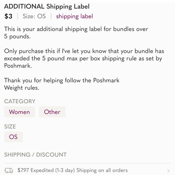 Additional Shipping Label - Picture 2 of 2
